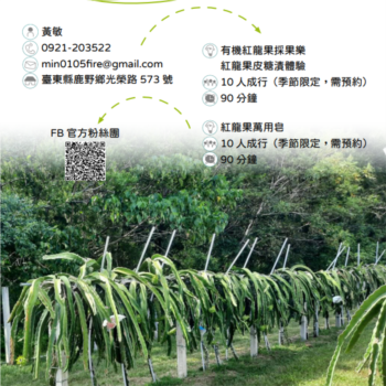 【農遊體驗行程】黃敏開心農園-有機紅龍果採果樂、紅龍果萬用皂