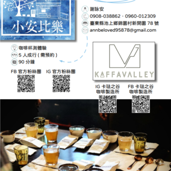 【農遊體驗行程】小安比樂-咖啡杯測體驗 