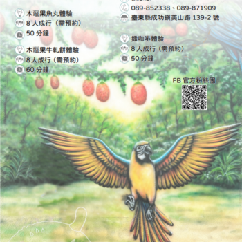 【農遊體驗行程】成農花田餐坊-木虌果魚丸、木虌果牛軋餅、擂咖啡體驗 