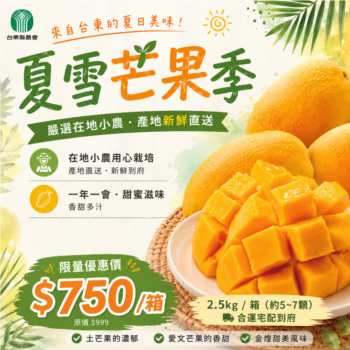 台東夏雪芒果(約5-7顆)/盒(免運) ★預計6/22後出貨 【無法貨到付款，產地直送】